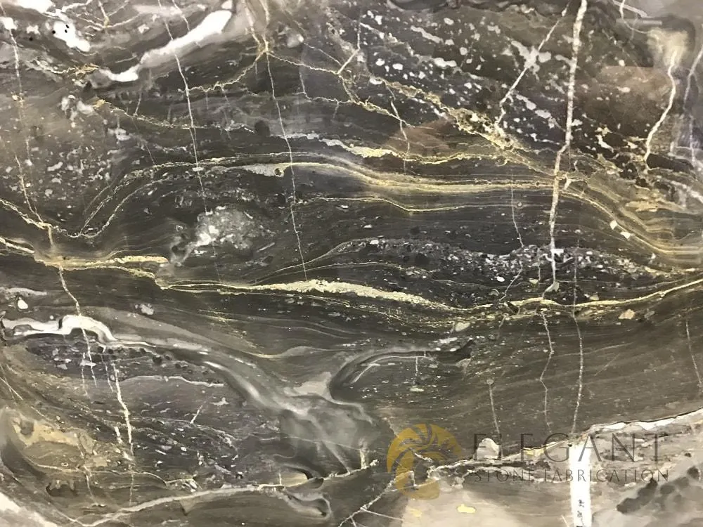 Arabascato Grigio Black Marble slab