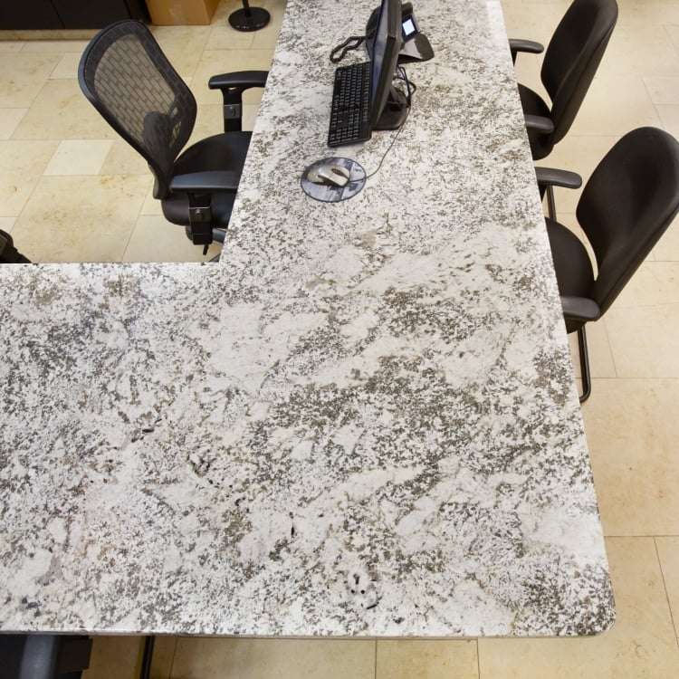 Bianco Typhoon Satin slab