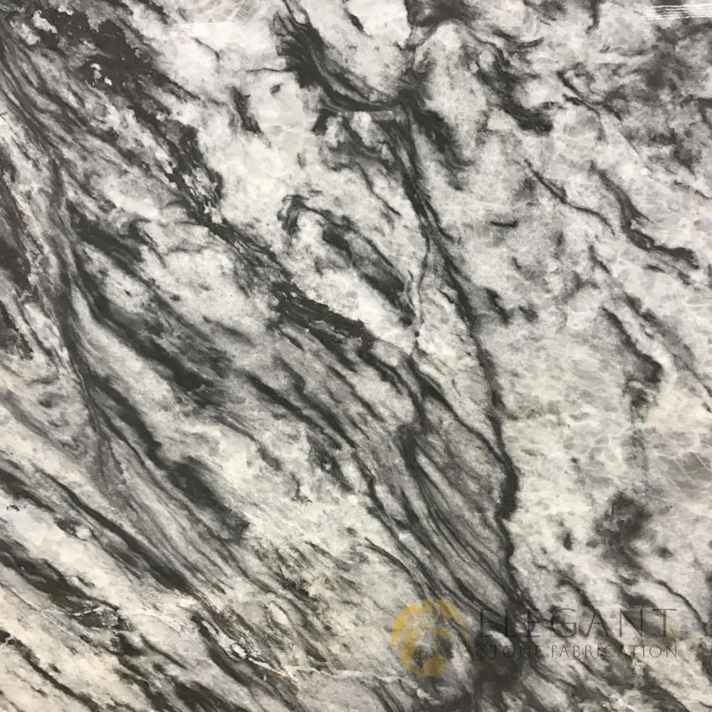 Calcilte Black Quartzite slab