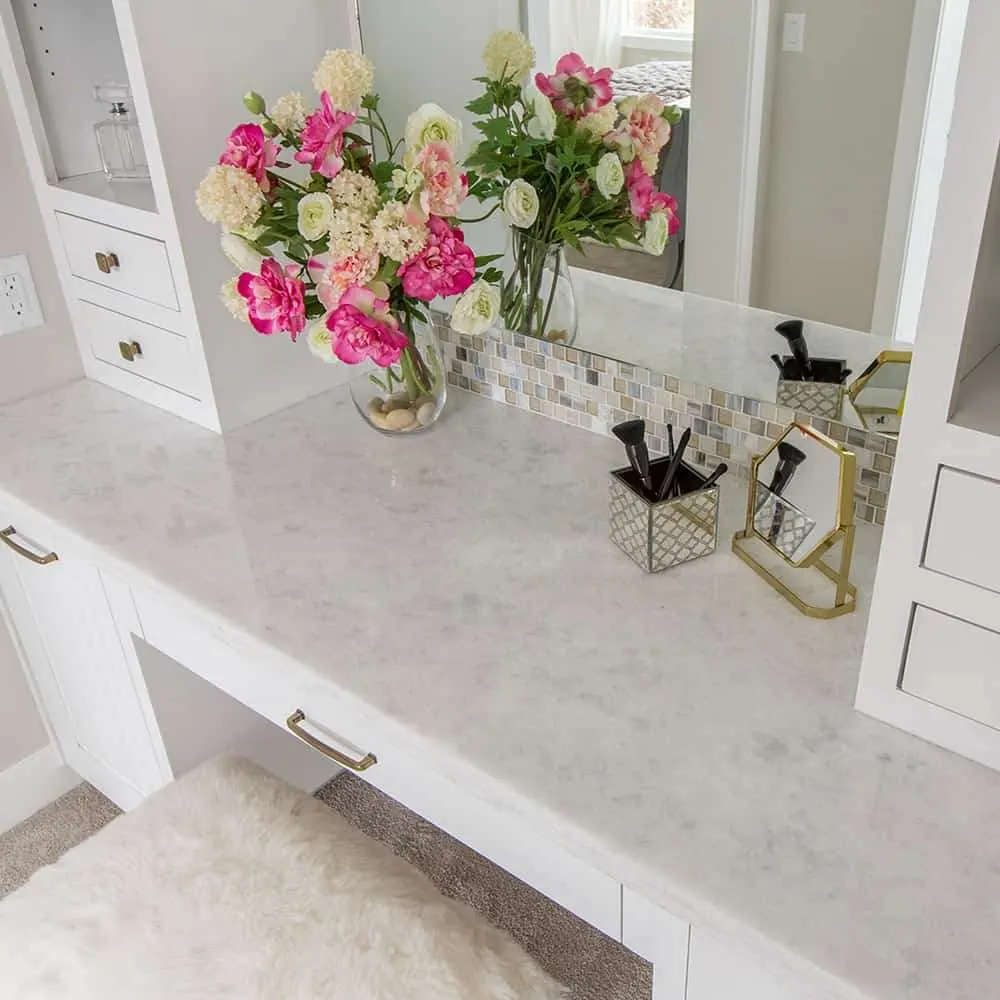 Opal White Satin slab