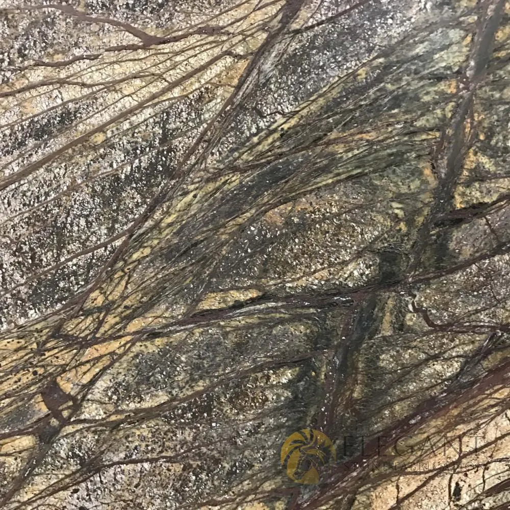 Rain Forest Brown Leathered Marble slab