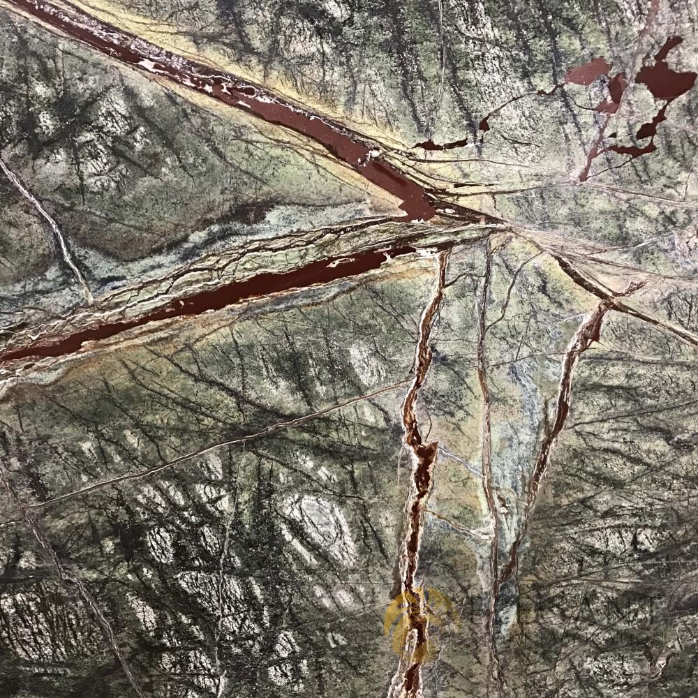 Rain Forest Green Quartzite slab