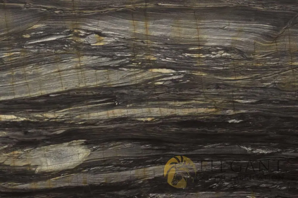 Sequoia Black Leather slab