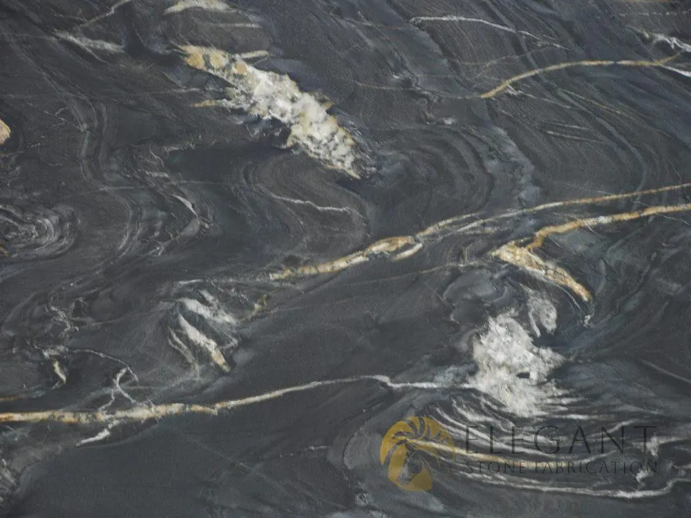 Titanium Black Leather slab